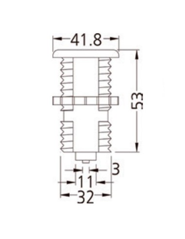 Pulsador neumatico BALBOA ABS cromado 13085+PC