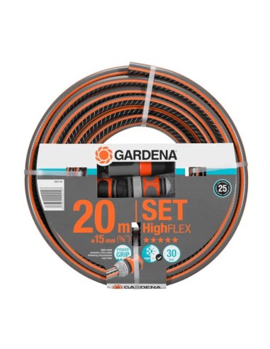 Manguera jardin 15mm GARDENA Set HighFlex (rollo 20m + kit accesorios) 18074-26