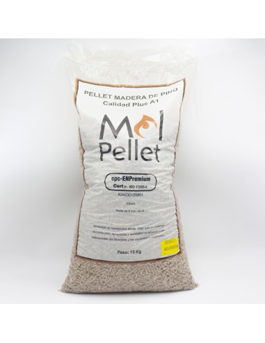 Pellet MOLPELLET        saco 15kg EN-Plus A1