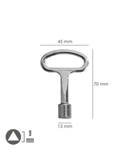 Llave apertura puerta armario contador WOLFPACK cierre triangulo 02160610