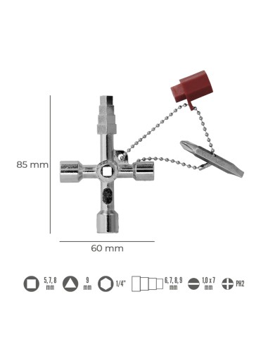 Llave apertura puerta armario contador WOLFPACK...