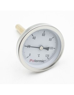 Termometro calefaccion POTERMIC horizontal 0-120ºC vaina...