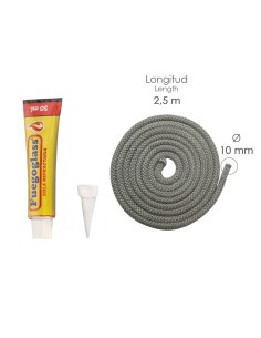 Kit reparacion estufas/chimeneas WOLFPACK cuerda 10mm...