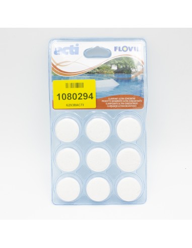 Clarificante agua piscina ACTI Flovil (bister 9 pastillas) 62938ACTI