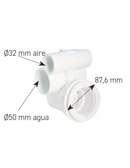 Cuerpo boquilla spa/piscina BALBOA magna jet aire/agua 32/50mm 10-4833ME