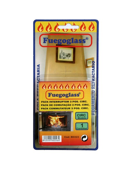 Interruptor chimenea FUEGOGLASS 3 posiciones mod. circular B0323