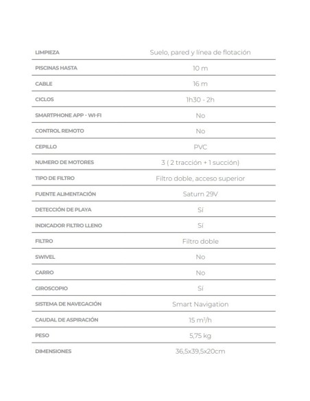 Limpiafondos electrico BWT Cosmy RE2N-NOY0-CSM1E