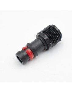 Entronque tubo riego goteo PE rosca M 1/2" a 16mm negro...