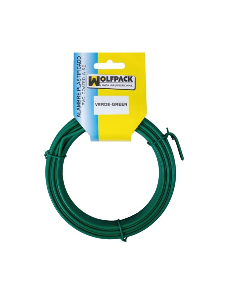 Alambre Plastificado (Rollo 15 Metros) Verde Nº 16 / 2.7 mm.