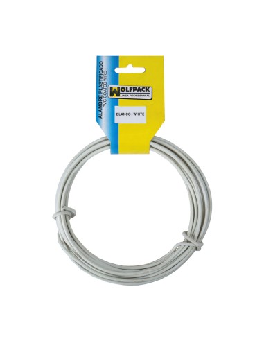 Alambre Plastificado (Rollo 20 Metros) Blanco...