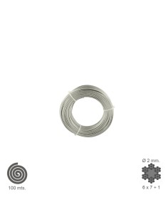 Cable Galvanizado   2 mm. (Rollo 100 Metros) No Elevacion