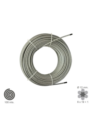 Cable Galvanizado  12 mm. (Rollo 100 Metros) No...