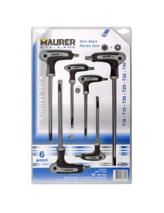 Juego Llaves Torx "T" Cromo-vanadio 6 Piezas Inviolable