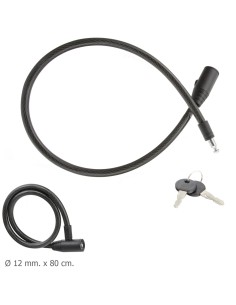 Cable Bicicleta Con Llave 12 mm. x 80 cm.