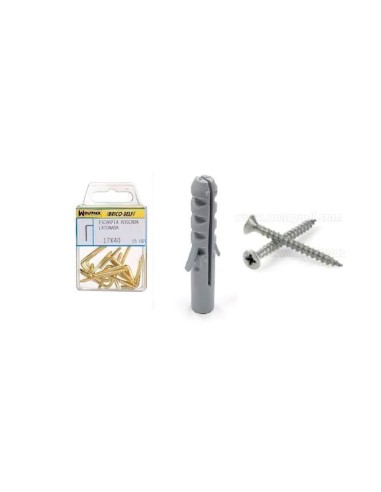 Taco Nº 4 Con Tornillos Cabeza Plana Zincada...