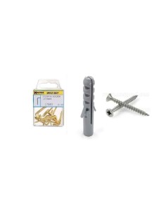 Taco Nº 5 Con Tornillos Cabeza Plana Zincada 3,5x30 mm....