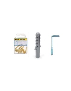 Taco Nº 4 Con Alcayatas Rosca 17x40 mm.  10 unidades