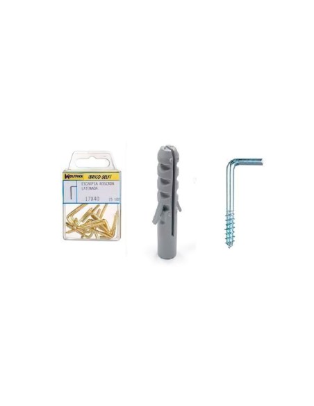 Taco Nº 4 Con Alcayatas Rosca 17x40 mm.  10 unidades