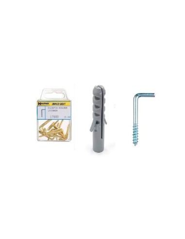 Taco Nº 5 Con Alcayatas Rosca 18x50 mm. 8 unidades