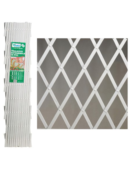 Celosia Pvc Blanca Extensible 2x1 metros.