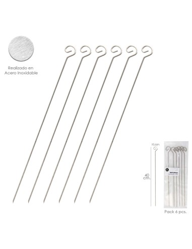 Pinchitos Acero Inoxidable Grandes 40 cm....
