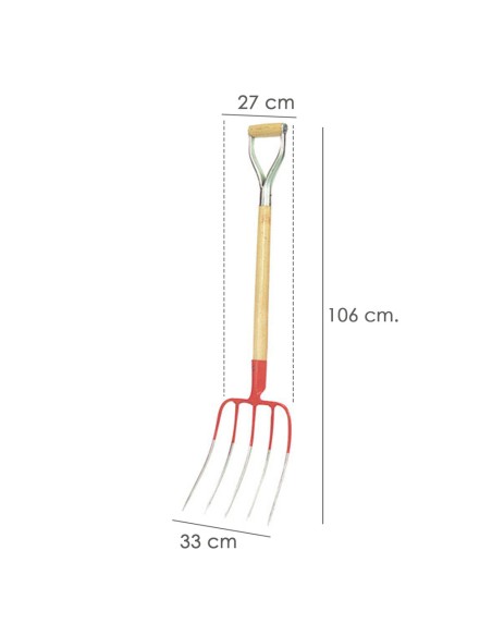 Horca Con Mango Anilla  560 / 5 Puas
