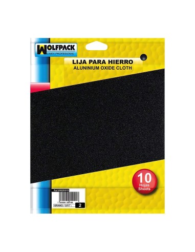 Lija Hierro 2 Grueso (Pack 10 Pliegos)