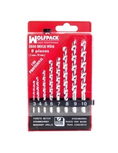 Estuche Brocas Widia Profesional Wolfpack  8 Piezas