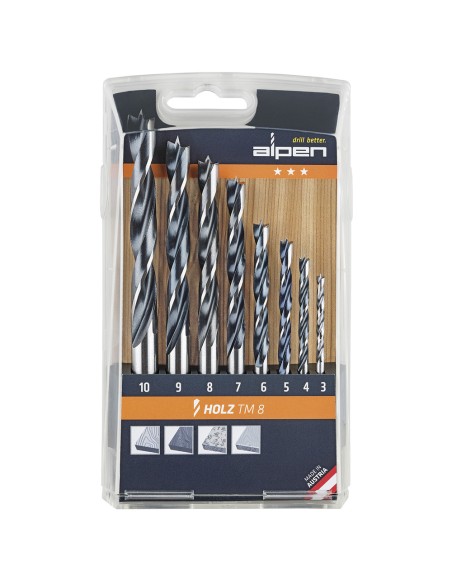 Estuche Brocas Alpen Madera   8 Piezas