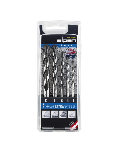 Estuche Brocas Alpen Widia Profesional Beton 5...