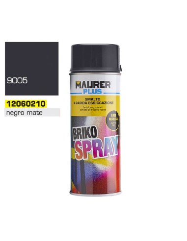 Spray Pintura Negro Mate Profundo 400 ml.