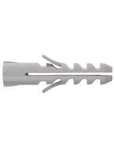 Taco Nylon Tradicional  Gris   6 mm.  (Caja de 100 piezas)