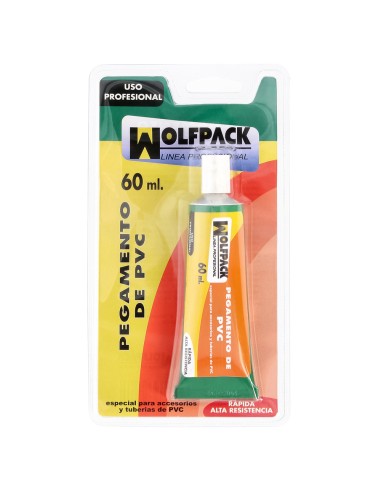 Pegamento PVC WOLFPACK evacuacion 60ml 14020150