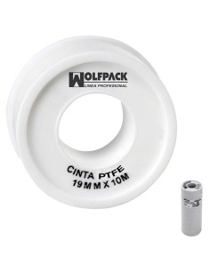 Cinta PTFE Wolfpack  12 mm. x 10 m. (Paquete 10 Rollos)