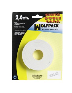 Cinta Doble Cara 2,6 m. x 18 mm.