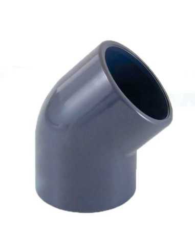 Codo PVC-U H-H 63mm 45º PN16 CEPEX 01751...