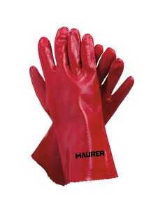 Guantes Pvc Rojo 35 cm. (Par)