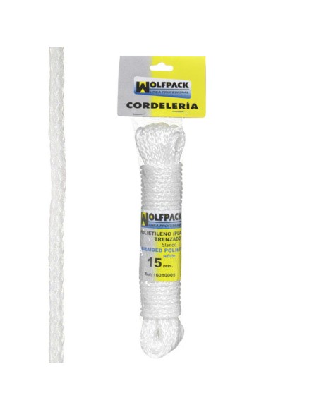 Cuerda Trenzada Plástico Blanca (Madeja 15 m.)