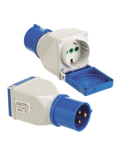 Adaptador Industrial Cetac Schuko Simple 2p Con...