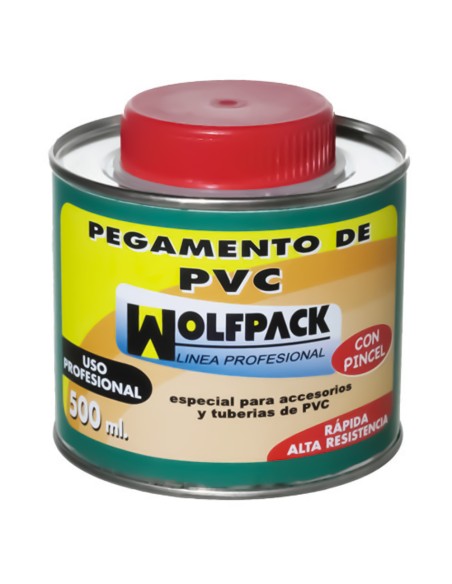 Pegamento Pvc  Wolfpack  Con Pincel 500 ml.