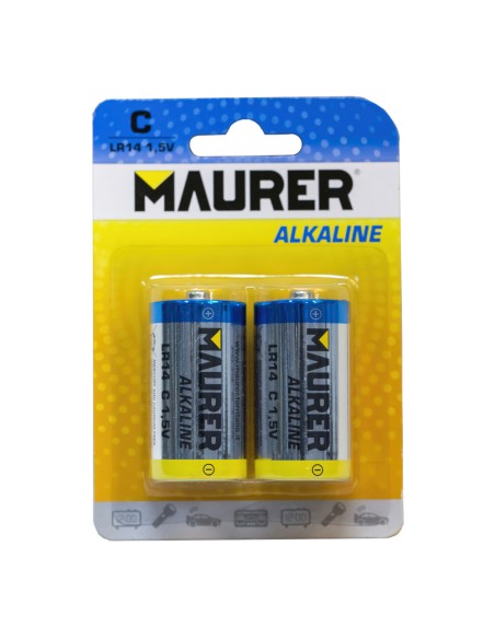 Pila Maurer Alcalina C / LR14  (Blister 2 piezas)