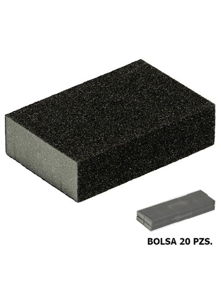 Taco lija WOLFPACK grano fino (Bolsa de 20und) 09020100