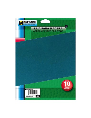 Lija Madera Grano 120 (Pack 10 Pliegos)