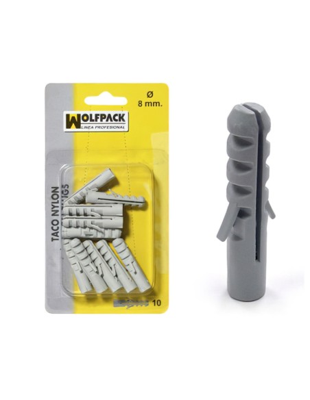 Taco Nylon          8 mm. (10 Piezas)