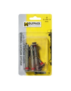 Anclaje Metálico Tornillo 8x 80/10 mm. (3 Piezas)