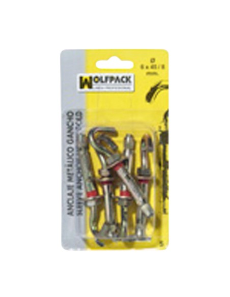 Anclaje Metálico Gancho 10x 70/12 mm. (2 Piezas)