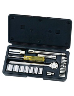 Juego Llaves Vaso  20 Piezas 1/4-3/8