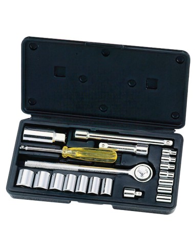 Juego Llaves Vaso  20 Piezas 1/4-3/8