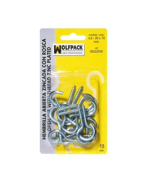 Hembrilla Abierta 2,1 / 14 x 25 mm. (50 Piezas)