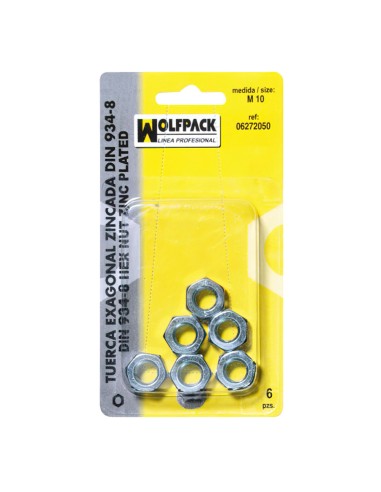 Tuerca Hexagonal Zincada Din934 M05 (30 Piezas)